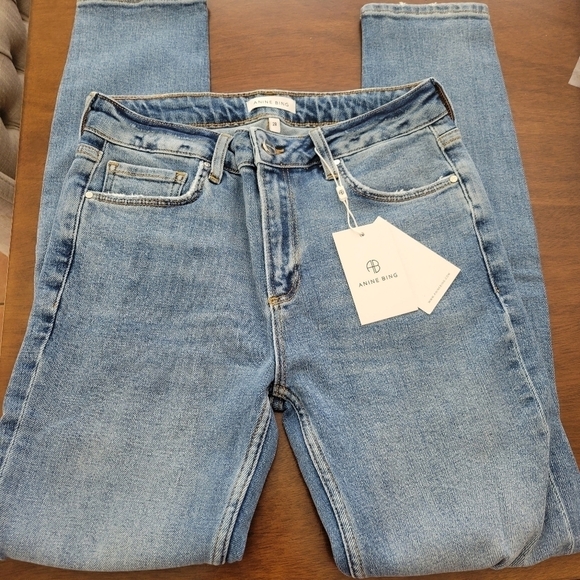Anine Bing Gabe Mid Rise Ankle Skinny Jeans 28 NWT - Picture 7 of 11